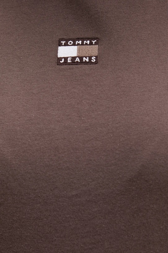 Tommy Jeans t-shirt bawełniany DW0DW22202 brązowy