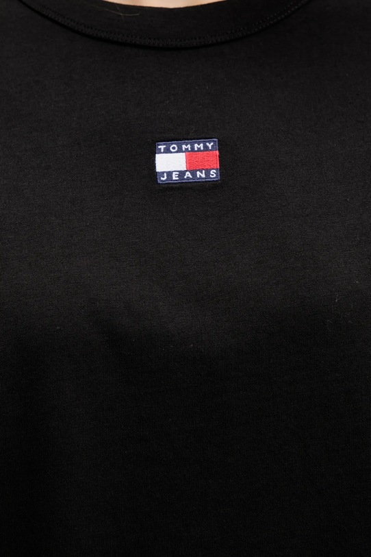 Бавовняна футболка Tommy Jeans DW0DW22202 чорний