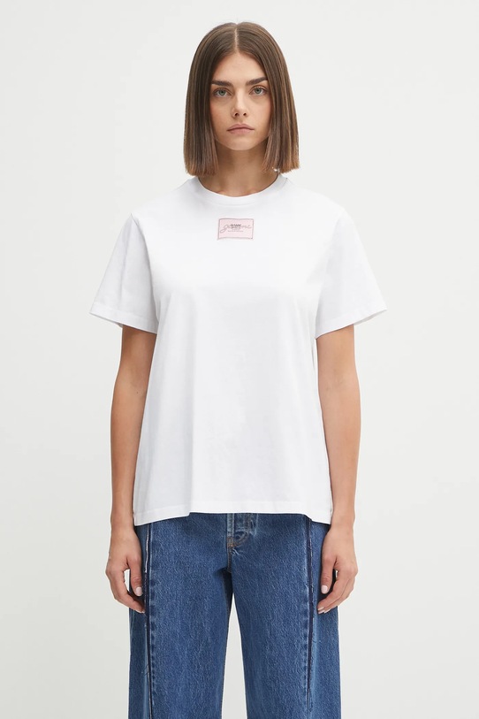 Odzież GANNI t-shirt bawełniany Basic Jersey Collage Relaxed T4157 biały