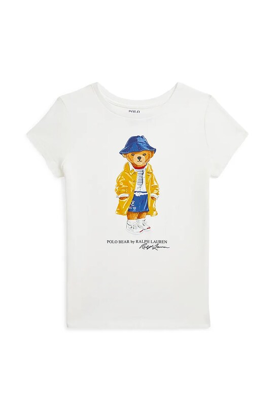 Детская хлопковая футболка Polo Ralph Lauren хлопок белый 313957377001