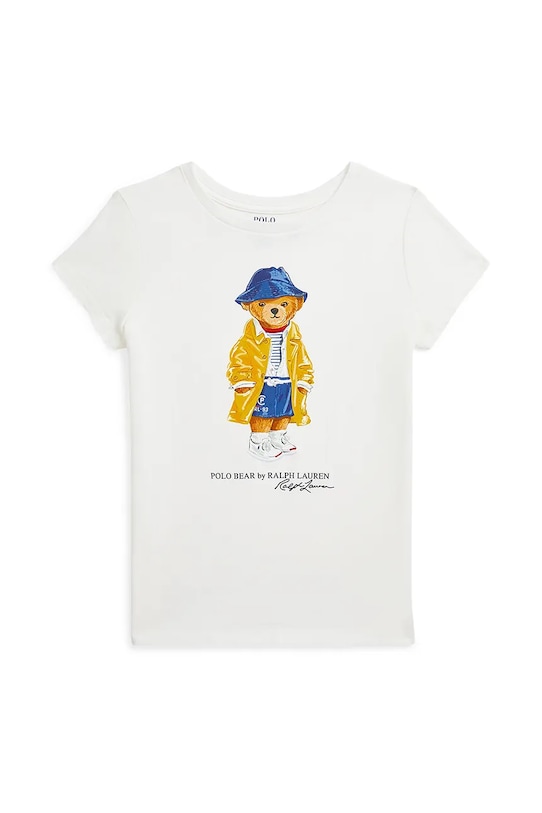 Детская хлопковая футболка Polo Ralph Lauren хлопок белый 313957377001