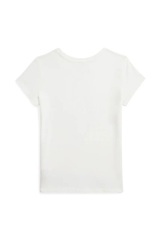 Детская хлопковая футболка Polo Ralph Lauren 313957377001 белый SS25