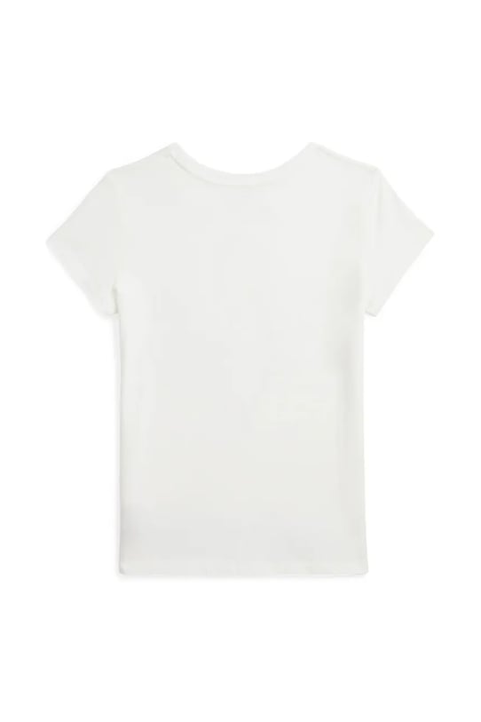 Детская хлопковая футболка Polo Ralph Lauren 313957377001 белый SS25