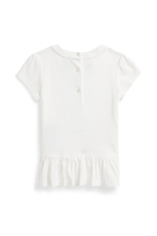 Детская хлопковая футболка Polo Ralph Lauren 310958222001 белый SS25