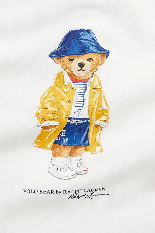 Девочка Детская хлопковая футболка Polo Ralph Lauren 310958222001 белый