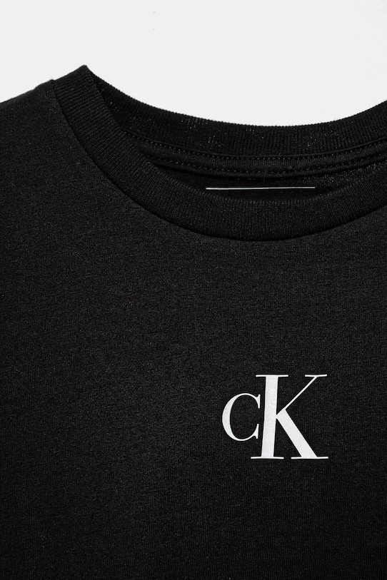Dievča Detské bavlnené tričko Calvin Klein Jeans IG0IG021361.104.PPYA čierna