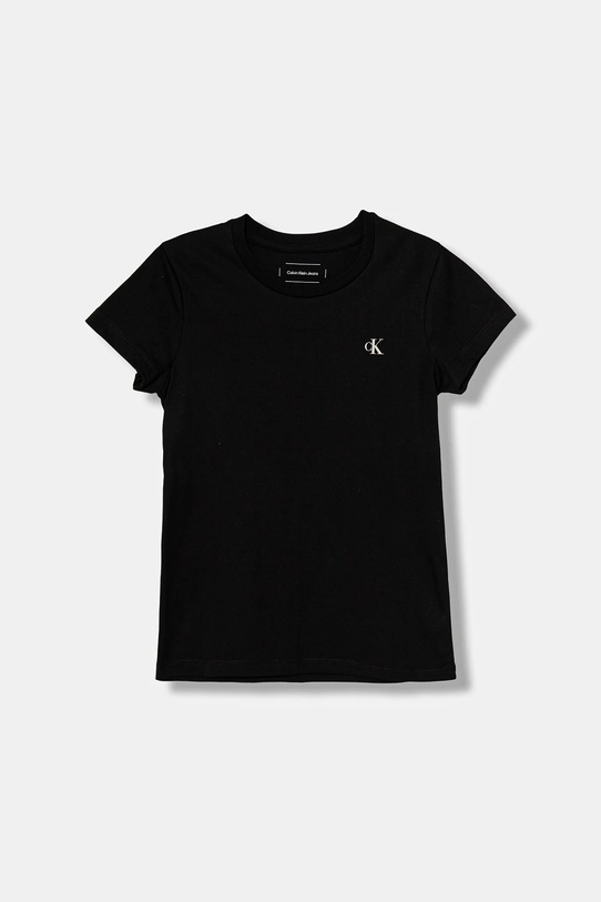Fete Calvin Klein Jeans tricou de bumbac pentru copii IG0IG02799.128.176.PPYA negru