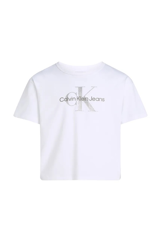Dětské bavlněné tričko Calvin Klein Jeans IG0IG02801.PPYA bílá SS25