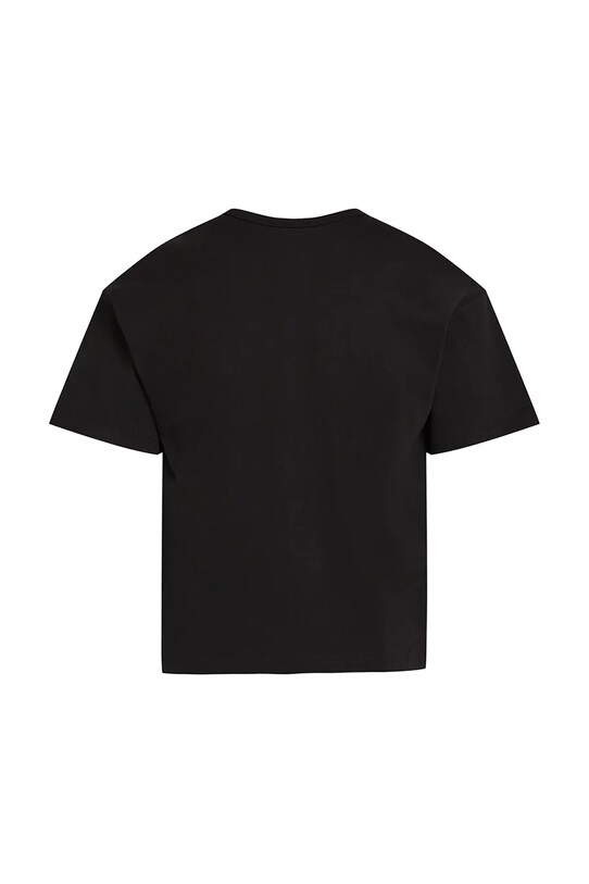 Девочка Детская хлопковая футболка Calvin Klein Jeans IG0IG02801.PPYA чёрный