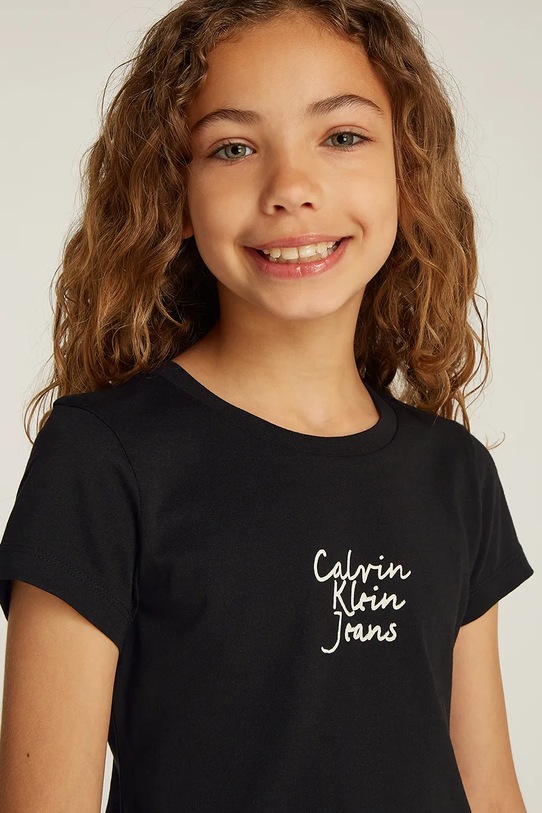 Calvin Klein Jeans t-shirt bawełniany dziecięcy IG0IG02805.128.176.PPYA czarny