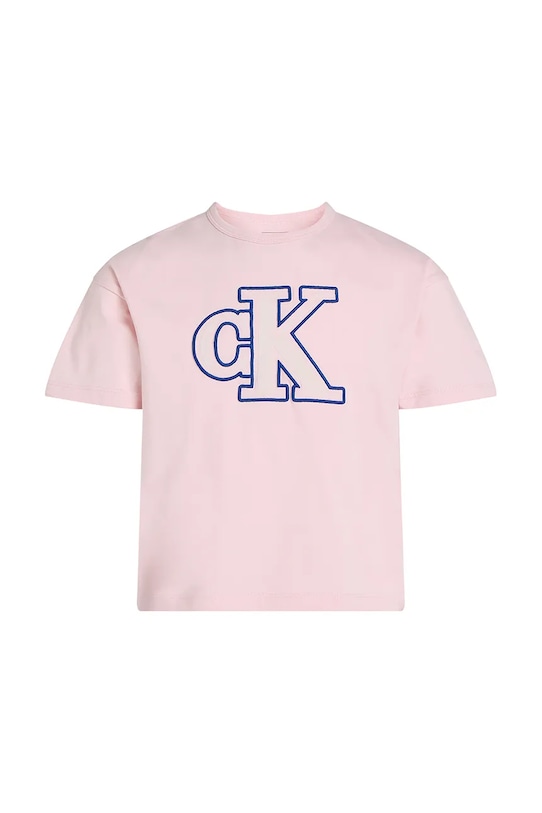 Calvin Klein Jeans t-shirt bawełniany dziecięcy IG0IG02806.PPYA różowy SS25