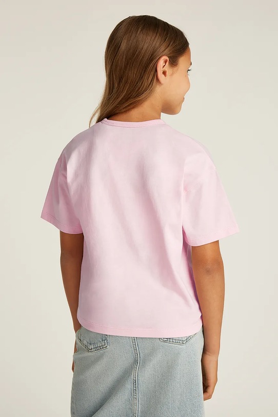 Calvin Klein Jeans t-shirt bawełniany dziecięcy różowy IG0IG02806.PPYA