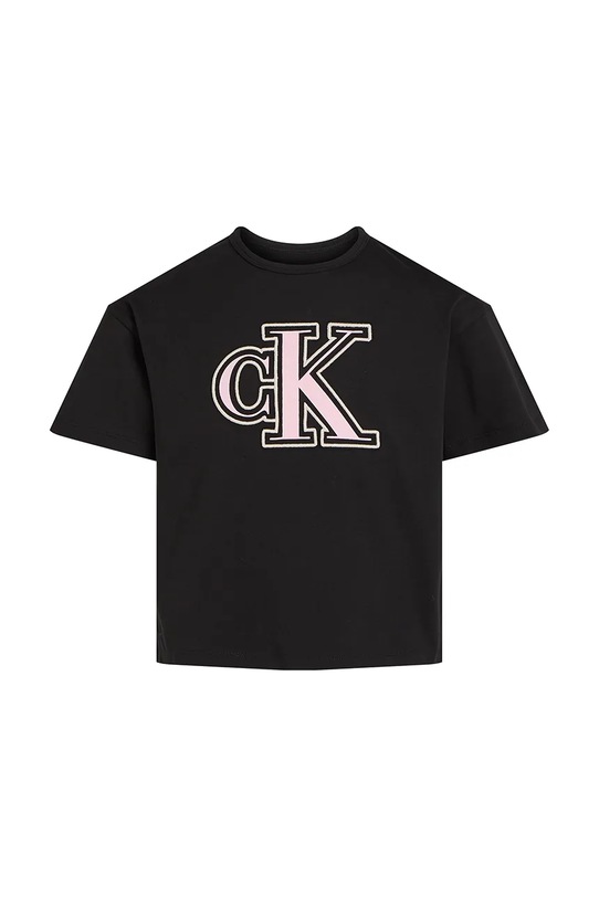 Дитяча бавовняна футболка Calvin Klein Jeans IG0IG02806.PPYA чорний SS25