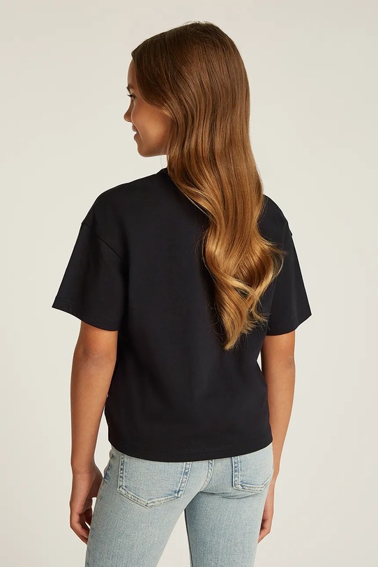 Дитяча бавовняна футболка Calvin Klein Jeans чорний IG0IG02806.PPYA