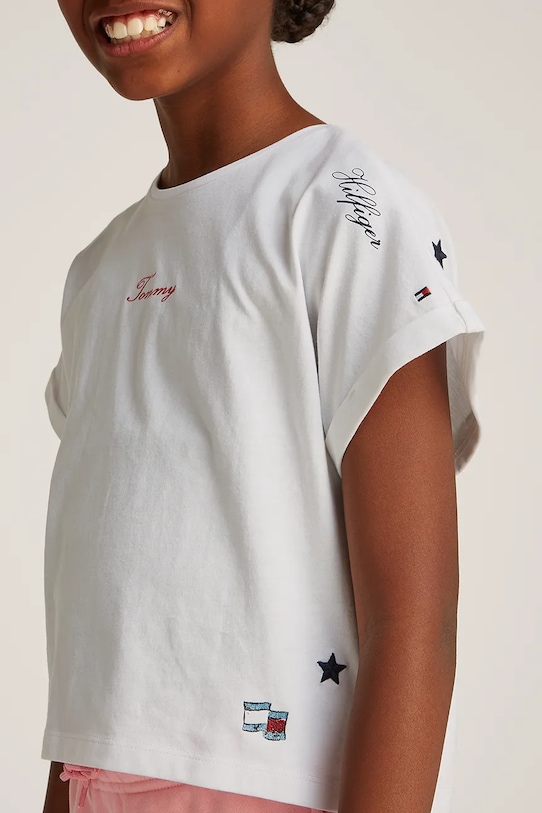Tommy Hilfiger tricou copii alb KG0KG08300.128.176.PPYA