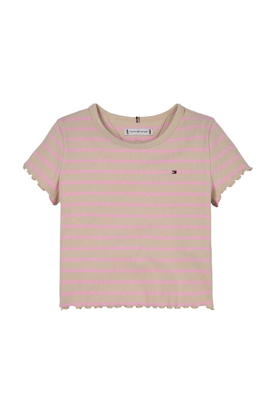 Детская футболка Tommy Hilfiger KG0KG08509.PPYA розовый SS25