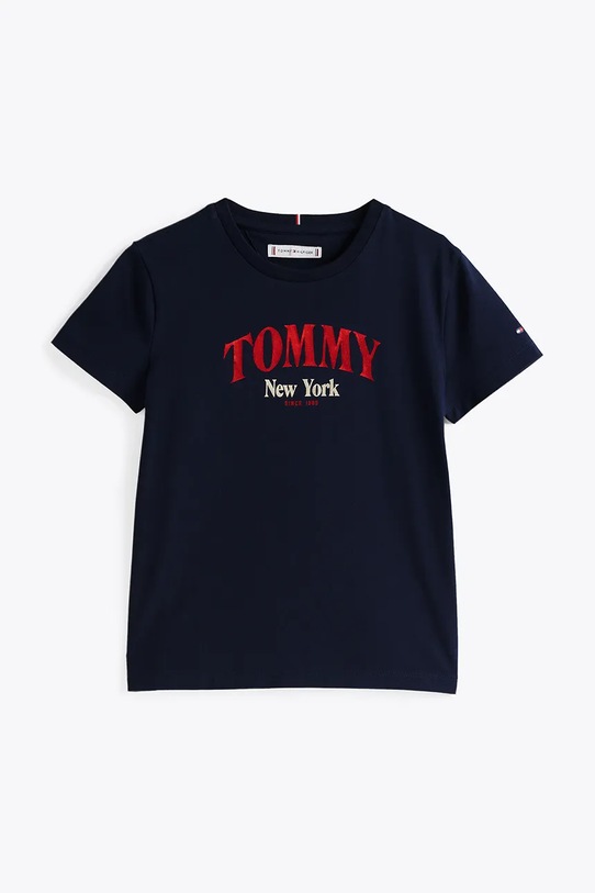 Tommy Hilfiger tricou de bumbac pentru copii KG0KG08296.104.122.PPYA bleumarin SS25