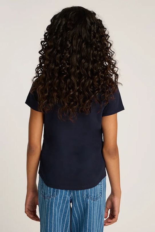 Детская хлопковая футболка Tommy Hilfiger тёмно-синий KG0KG08298.98.122.PPYA