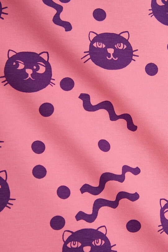 Fete Mini Rodini tricou Squiggly cats 2512012128 roz