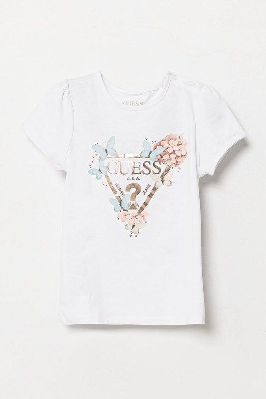 Guess t-shirt niemowlęcy z elastanem biały A5RI03.K6YW4.PPYA