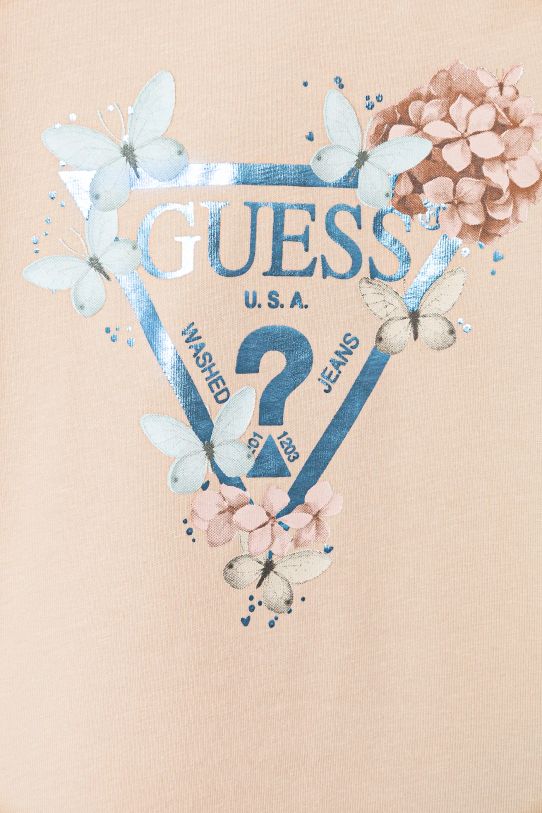 Dziewczynka Guess t-shirt niemowlęcy A5RI03.K6YW4.PPYA pomarańczowy