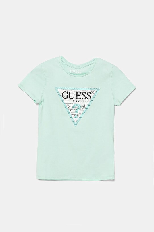 Guess tricou copii imprimeu turcoaz J2YI51.K6YW1.PPYA