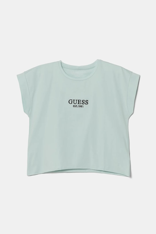 Дитяча футболка Guess аплікація бірюзовий J4BI34.J1314.PPYA