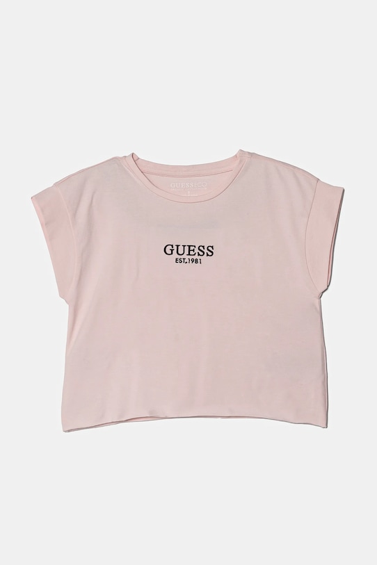 Дитяча футболка Guess аплікація рожевий J4BI34.J1314.PPYA