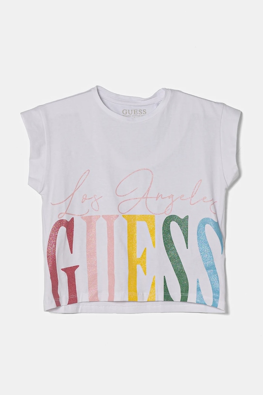 Guess t-shirt dziecięcy z elastanem biały J5RI00.K6YW4.PPYA