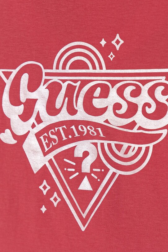 Девочка Детская хлопковая футболка Guess J5RI02.K6YW4.PPYA розовый