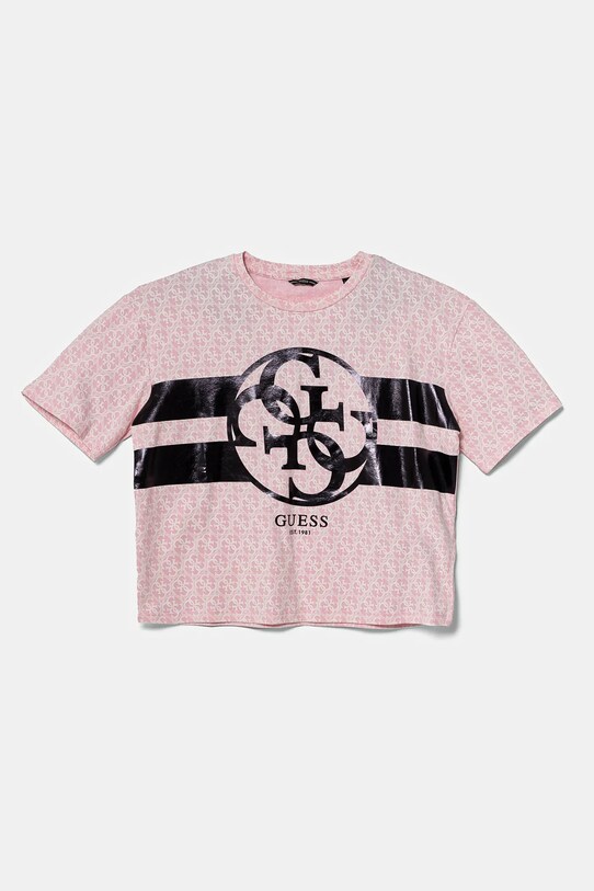 Детская футболка Guess узор розовый J5RI04.K6YW4.PPYA