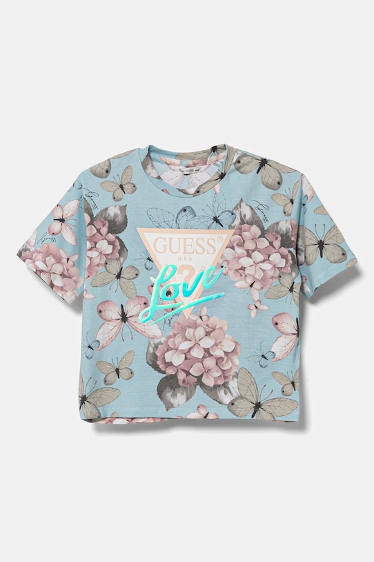 Guess tricou copii imprimeu albastru J5RI05.K6YW4.PPYA