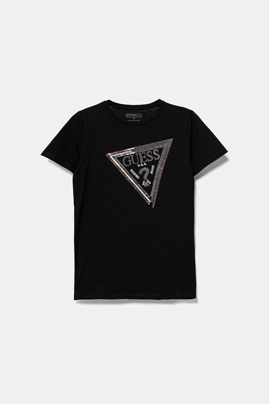 Dječja majica kratkih rukava Guess print crna J5RI12.K6YW4.PPYA