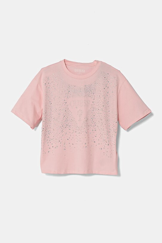 Дитяча футболка Guess аплікація рожевий J5RI13.K6YW4.PPYA