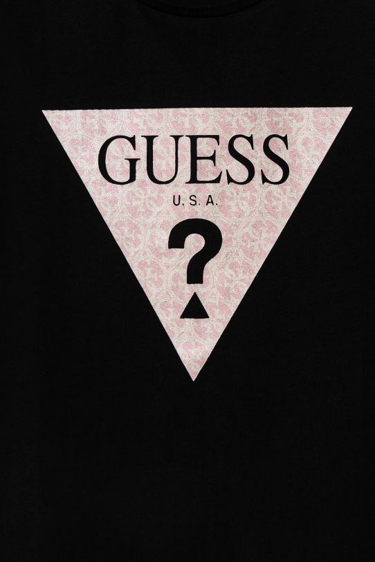 Дівчинка Дитяча футболка Guess J5RI18.K6YW4.PPYA чорний