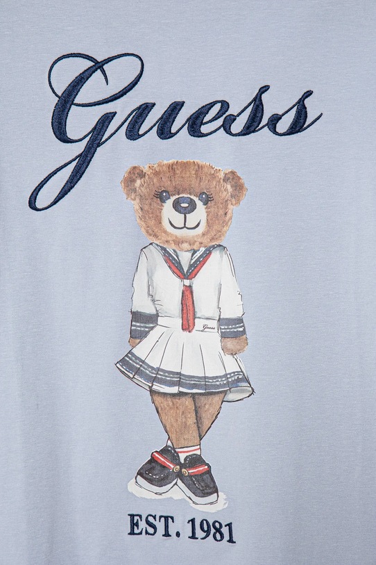 Dziewczynka Guess t-shirt dziecięcy J5RI24.K6YW4.PPYA niebieski