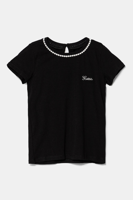 Guess t-shirt dziecięcy aplikacja czarny J5RI39.K6YW4.PPYA