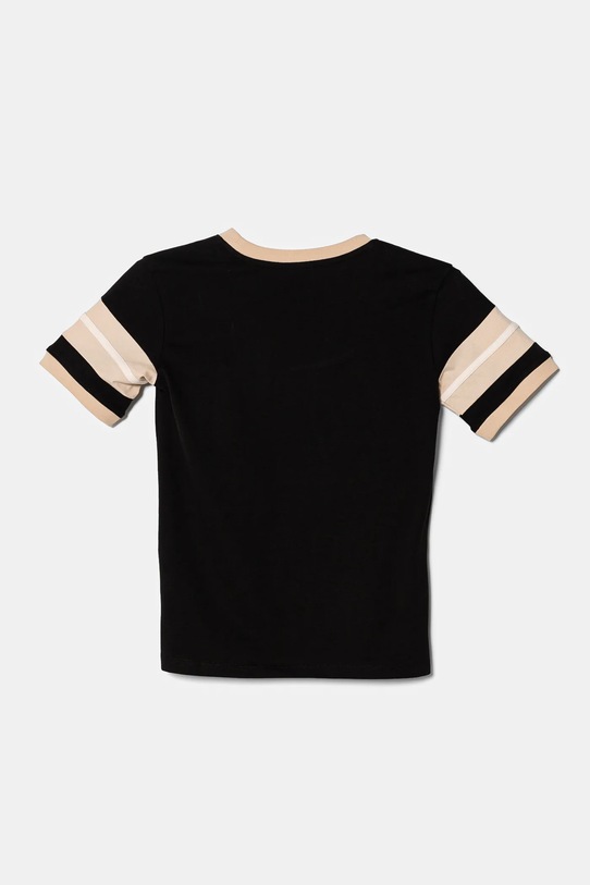 Παιδικό βαμβακερό μπλουζάκι Guess J5RI45.KA260.PPYA μαύρο SS25