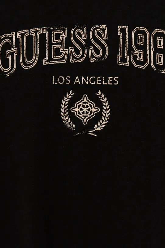 Dziewczynka Guess t-shirt bawełniany dziecięcy J5RI45.KA260.PPYA czarny