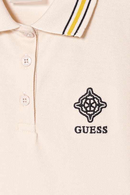 Девочка Детская хлопковая футболка Guess J5RP01.KCOK1.PPYA бежевый