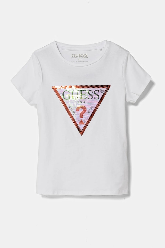Guess t-shirt dziecięcy aplikacja biały K4RI31.K6YW1.PPYA