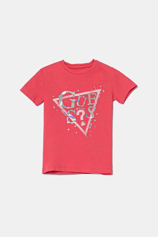 Detské tričko Guess s elastanom ružová K5RI00.K6YW4.PPYA