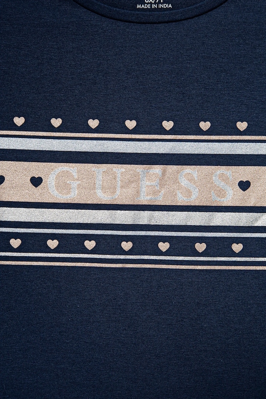 Девочка Детская футболка Guess K5RI03.K6YW4.PPYA тёмно-синий