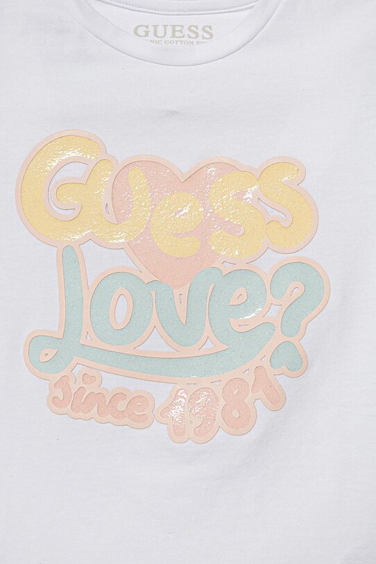 Dziewczynka Guess t-shirt dziecięcy K5RI06.K6YW4.PPYA biały