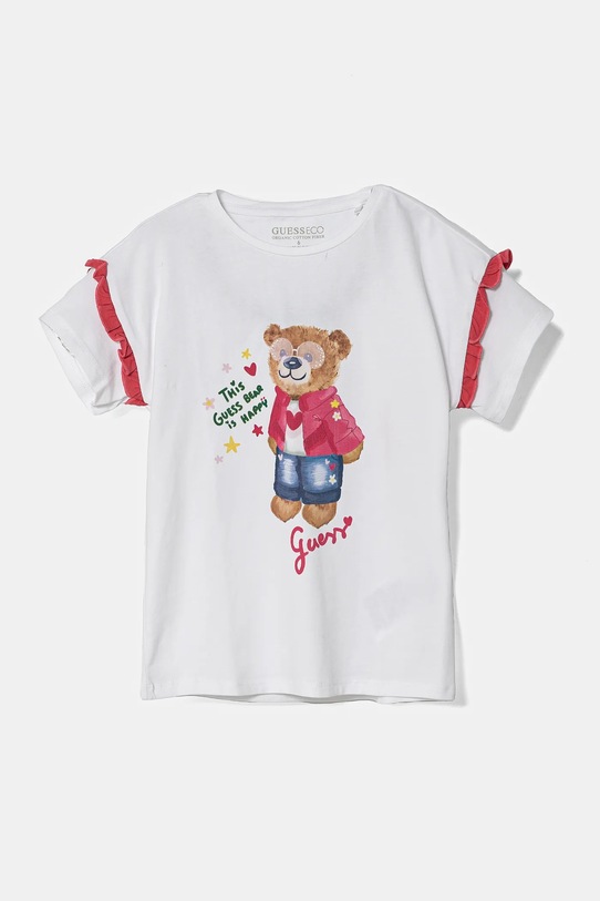 Dětské tričko Guess nášivka bílá K5RI12.K6YW4.PPYA
