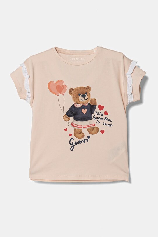 Дитяча футболка Guess з еластаном рожевий K5RI12.K6YW4.PPYA
