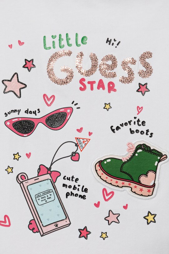 Dievča Detské tričko Guess K5RI14.K6YW4.PPYA biela