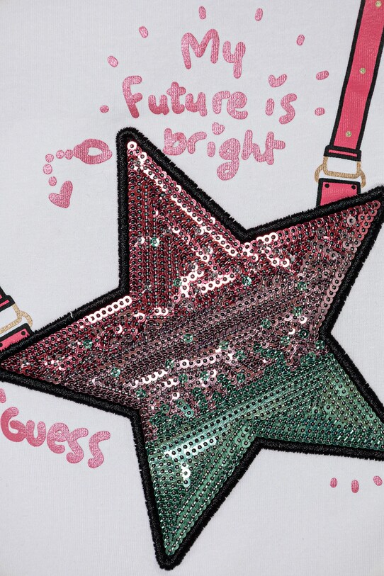 Djevojčice Dječja majica kratkih rukava Guess K5RI19.K6YW4.PPYA bijela