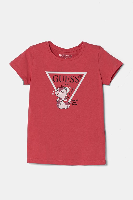 Detské tričko Guess s elastanom ružová K5RI21.K6YW4.PPYA