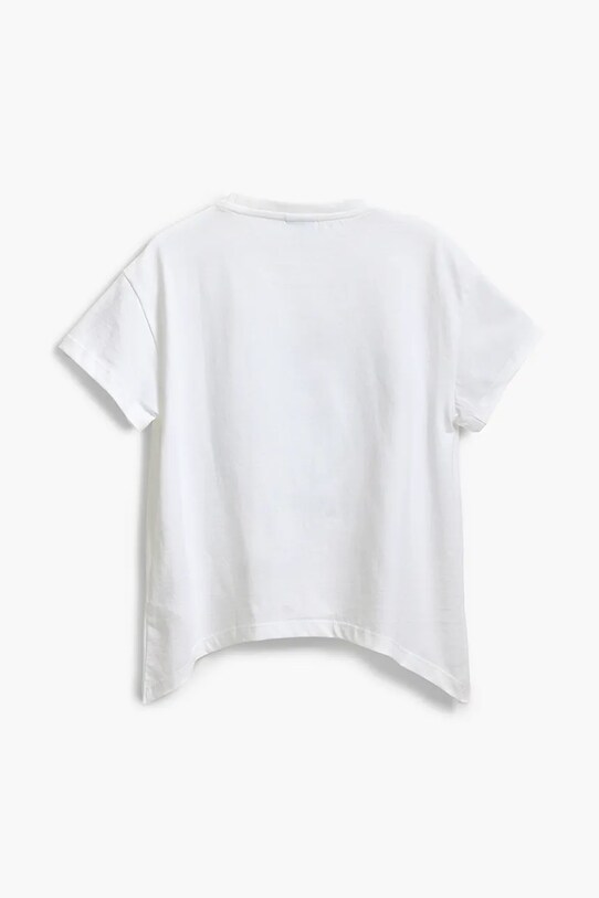 Fete Desigual tricou de bumbac pentru copii 25SGTK01 alb